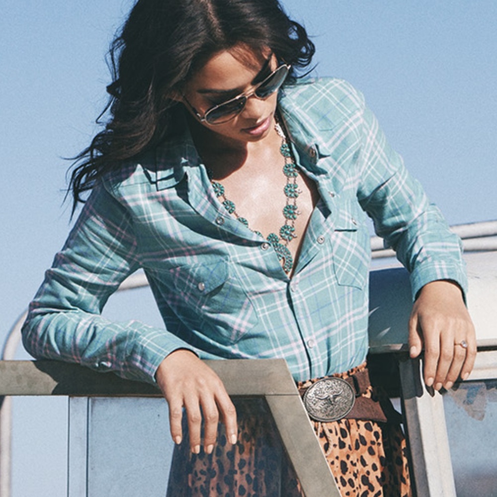 Spell Lennox Flannelette Turquoise